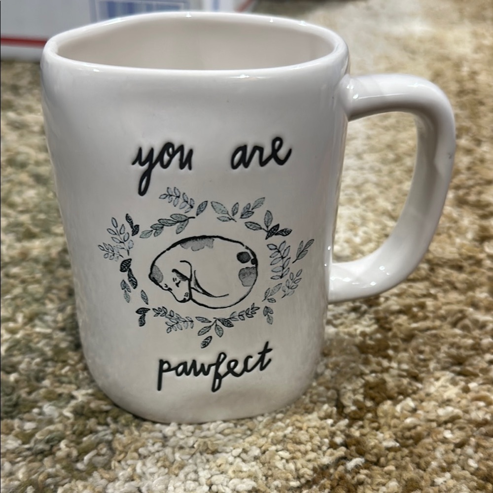 Rae Dunn White Ceramic Mug with Dog Design - Picture 5 of 6